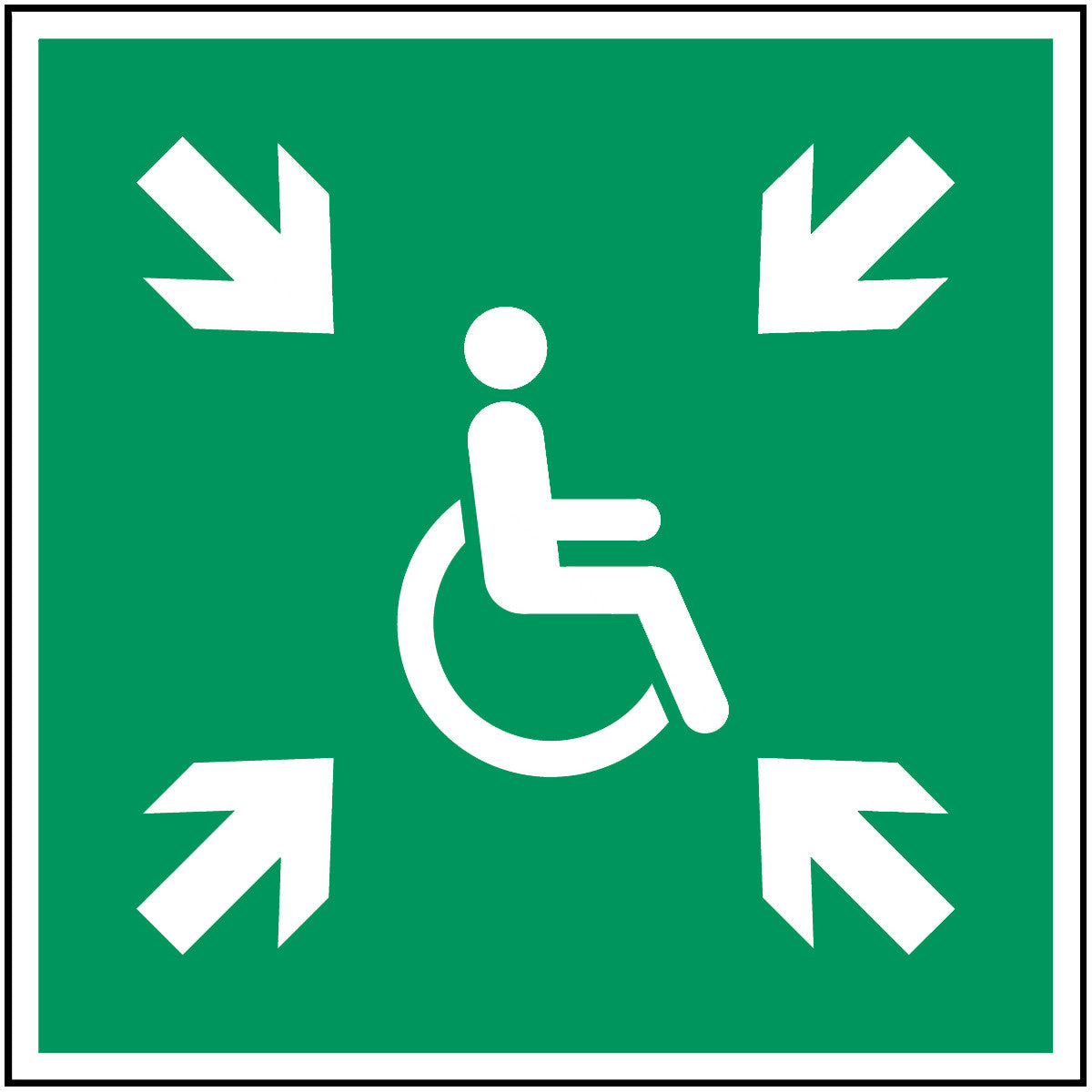 Vorläufige Evakuierungsstelle – ISO 7010