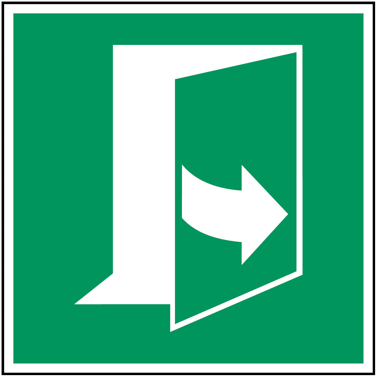Tür öffnet durch Ziehen auf der linken Seite – ISO 7010