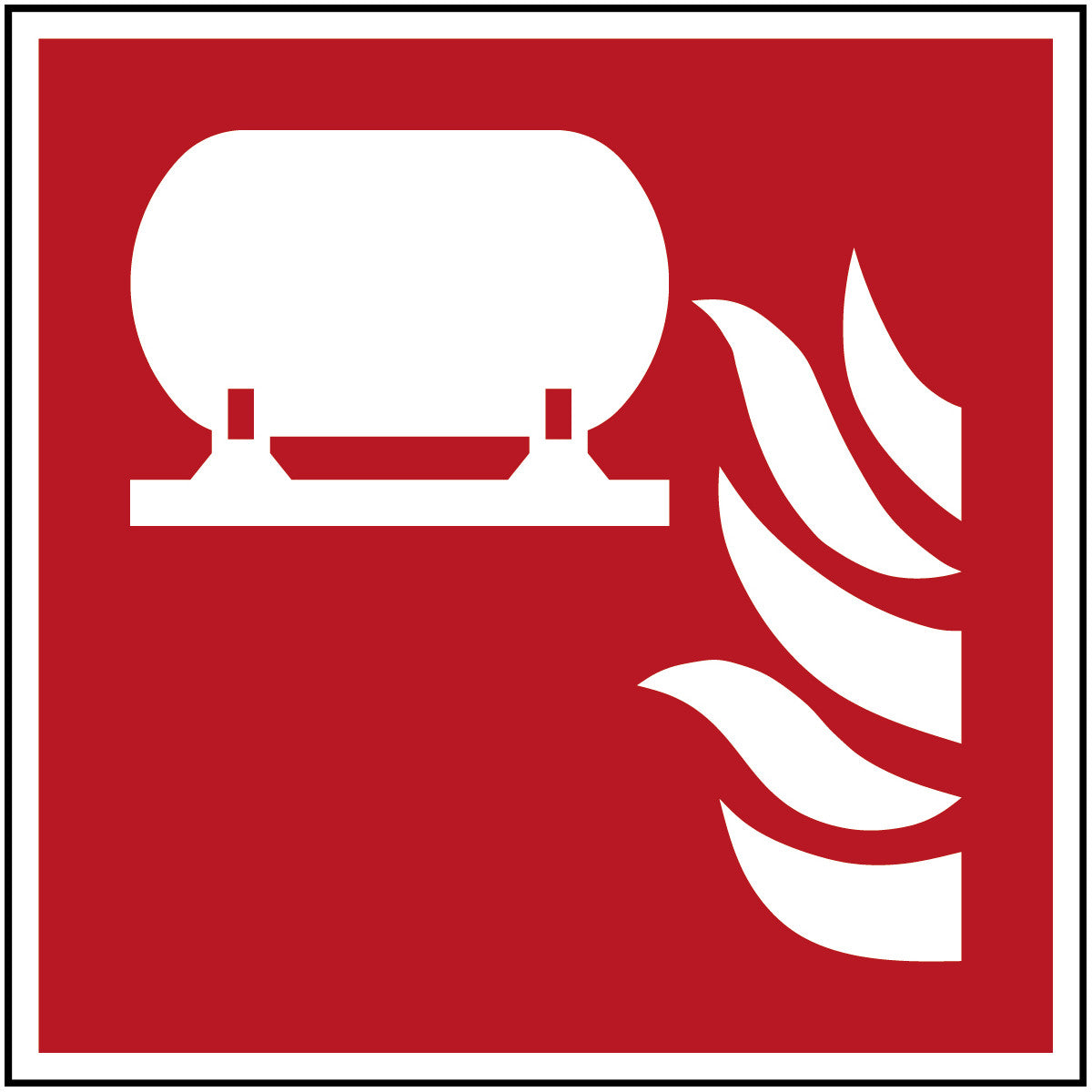 Fest eingebaute Feuerlösch-Einrichtung – ISO 7010