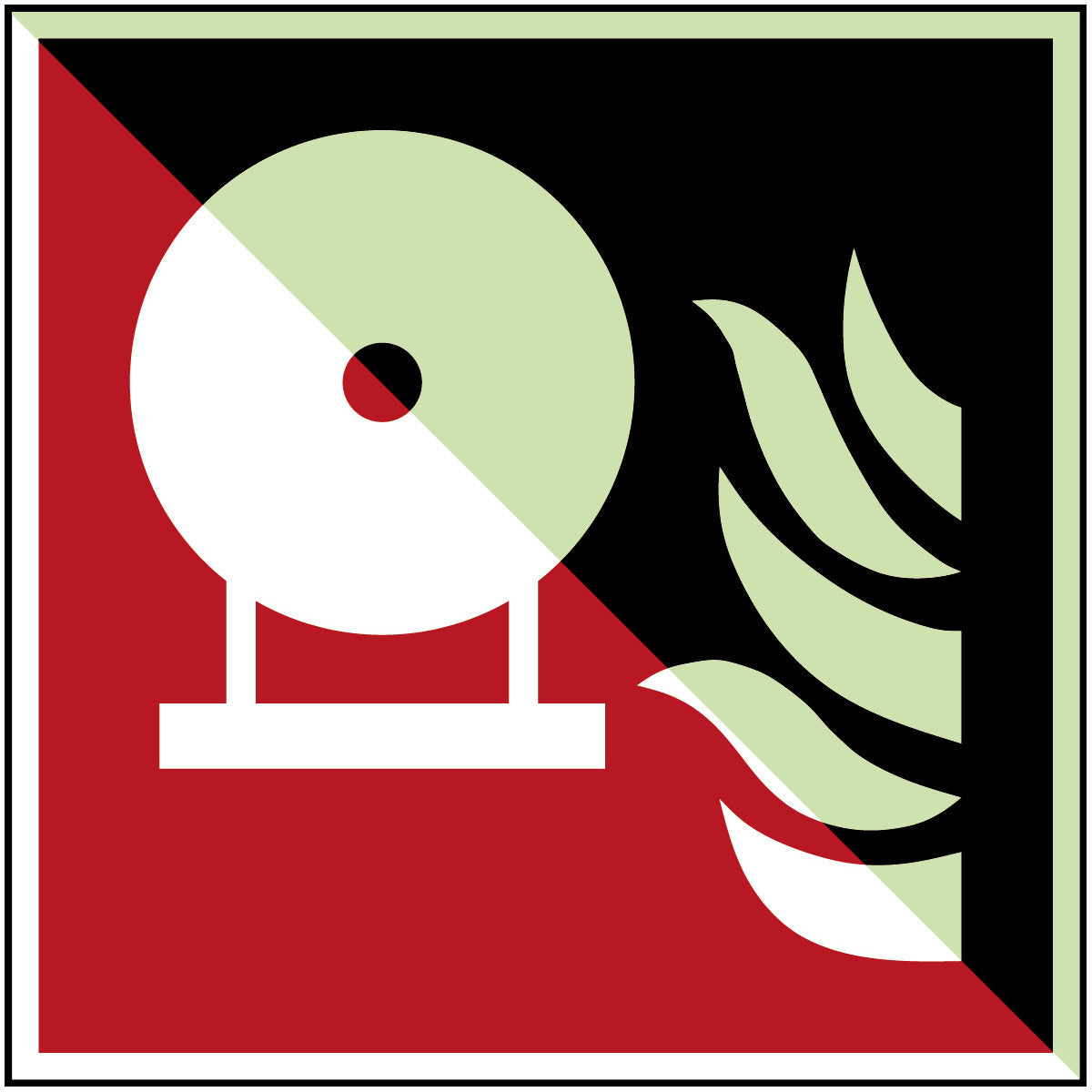 Fest eingebaute Feuerlösch-Flasche – ISO 7010