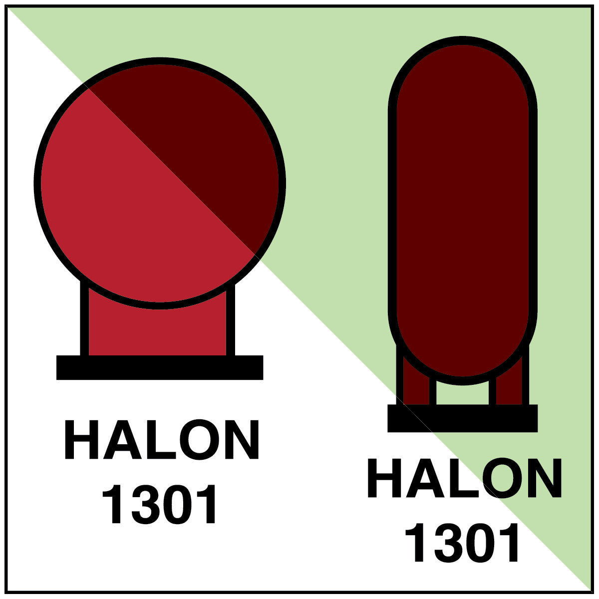Halon 1301-Flaschen in geschütztem Bereich – IMO