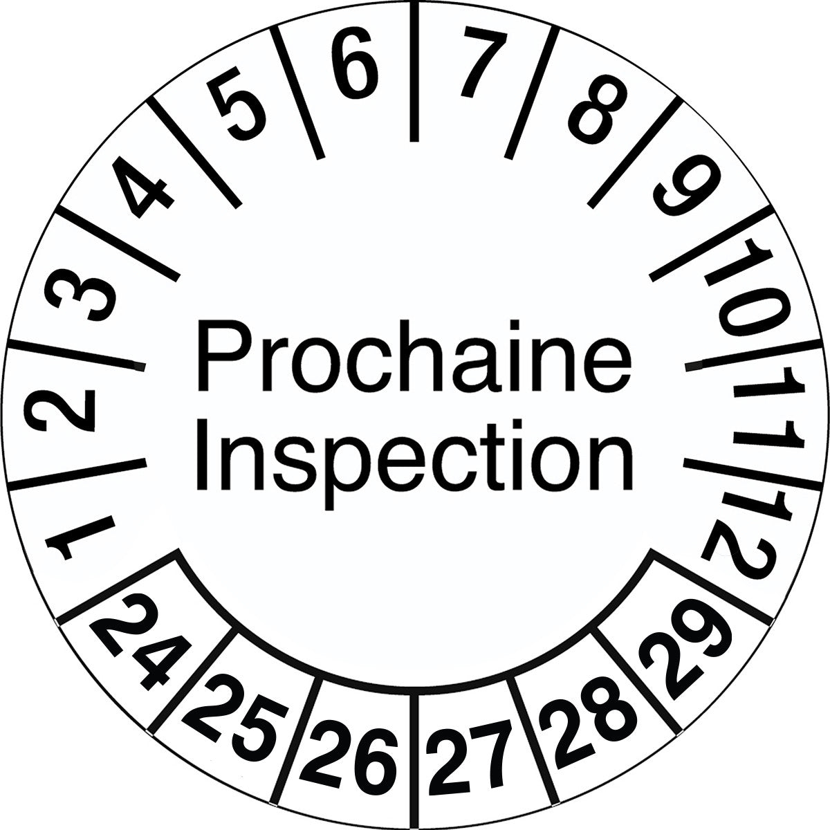 Autocollants d'inspection anti-contrefaçon avec date