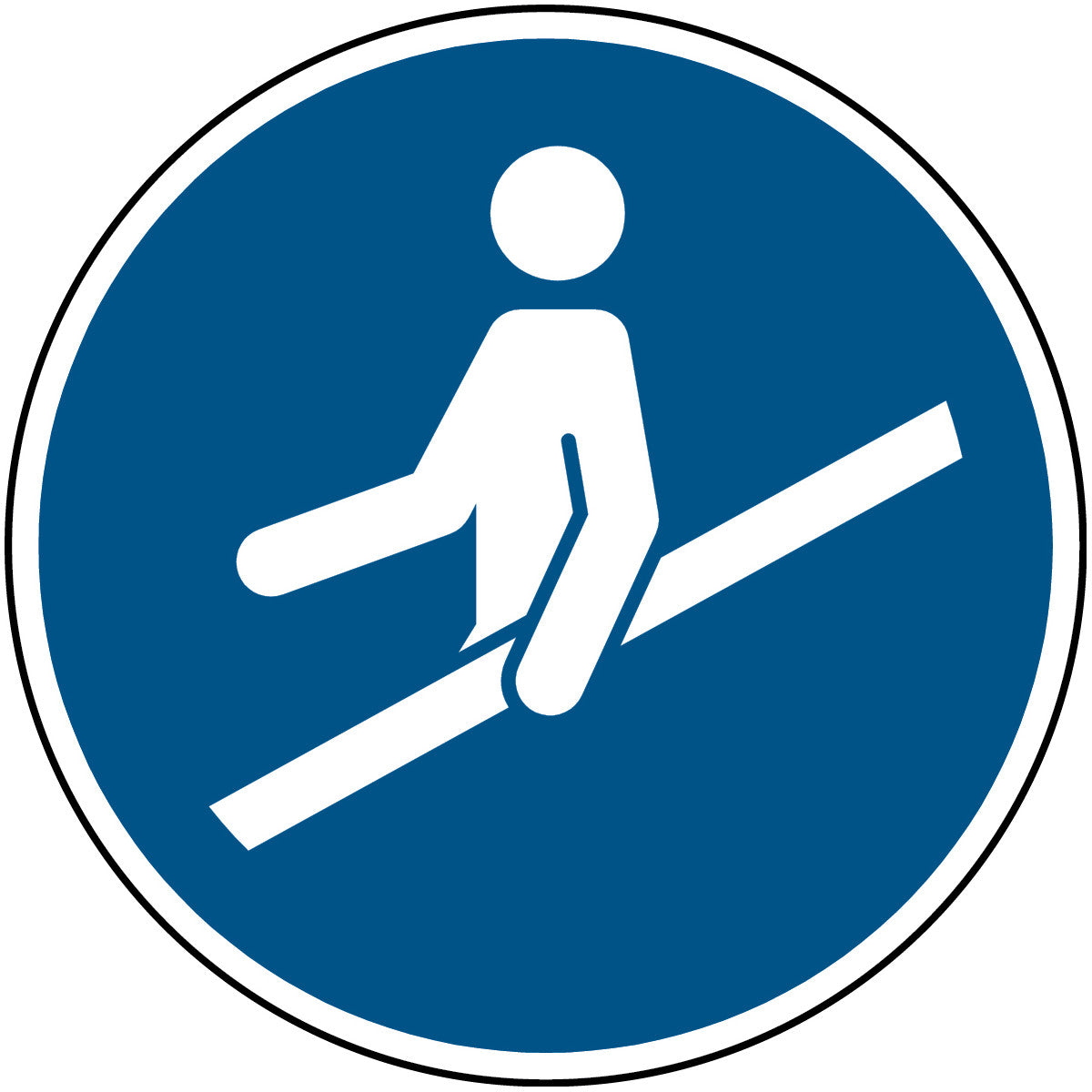 ISO Sicherheitskennzeichnung - Handlauf benutzen