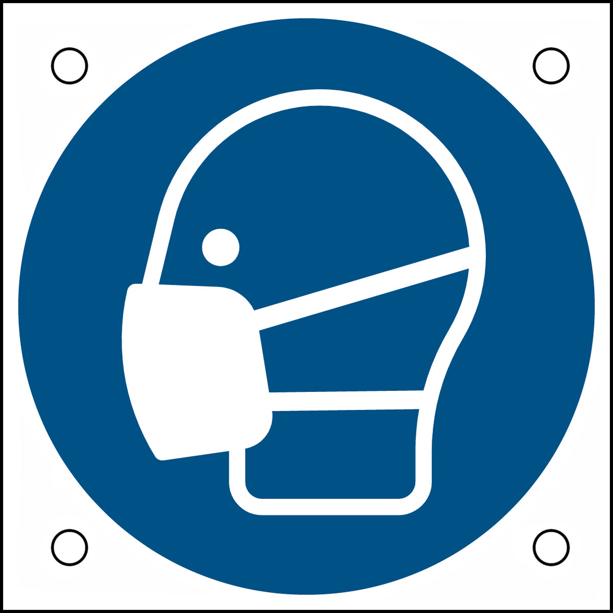 ISO-Sicherheitsschild – Maske benutzen