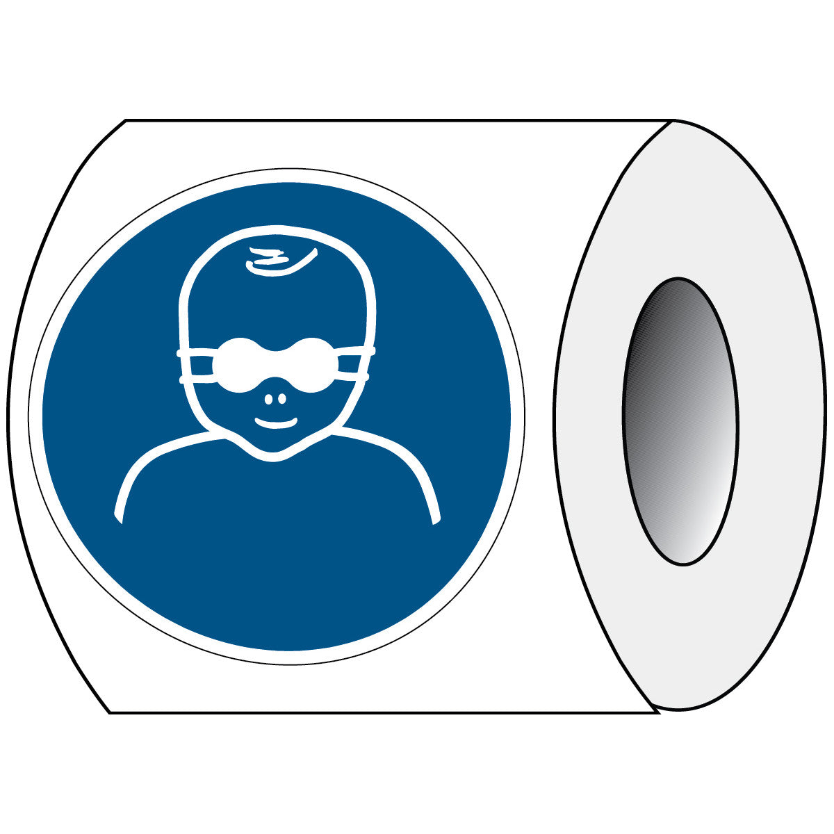 ISO safety sign - Protect small children with largely opaque eye shields