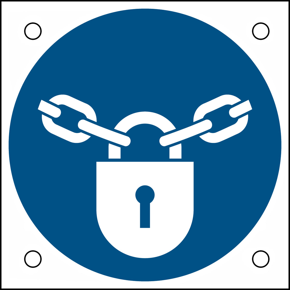 ISO-Sicherheitsschild – Verschlossen halten