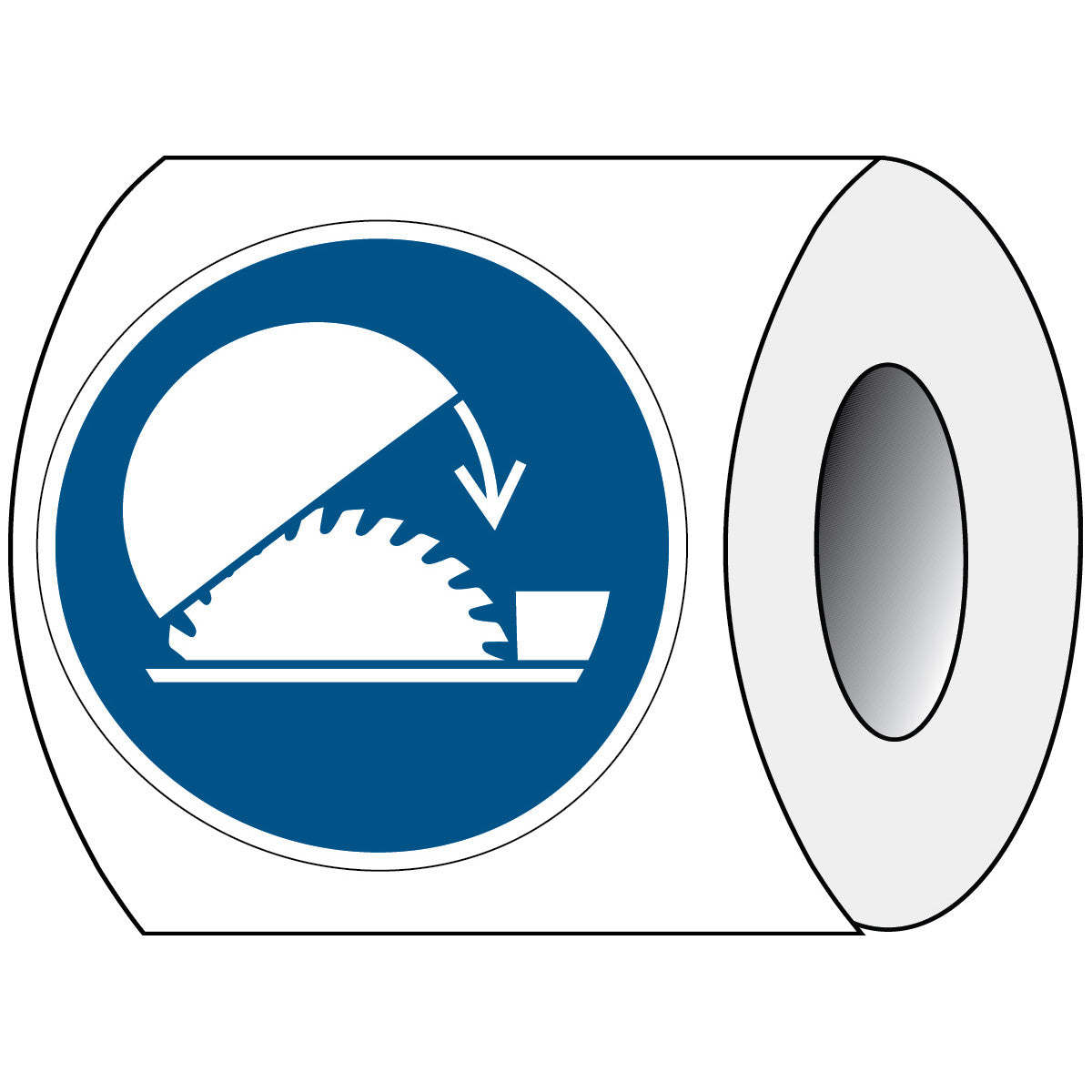 ISO safety marking - Use protective cover for saw blade