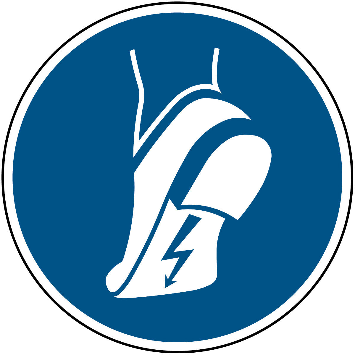 ISO Sicherheitskennzeichnung - ESD-Schuhe tragen