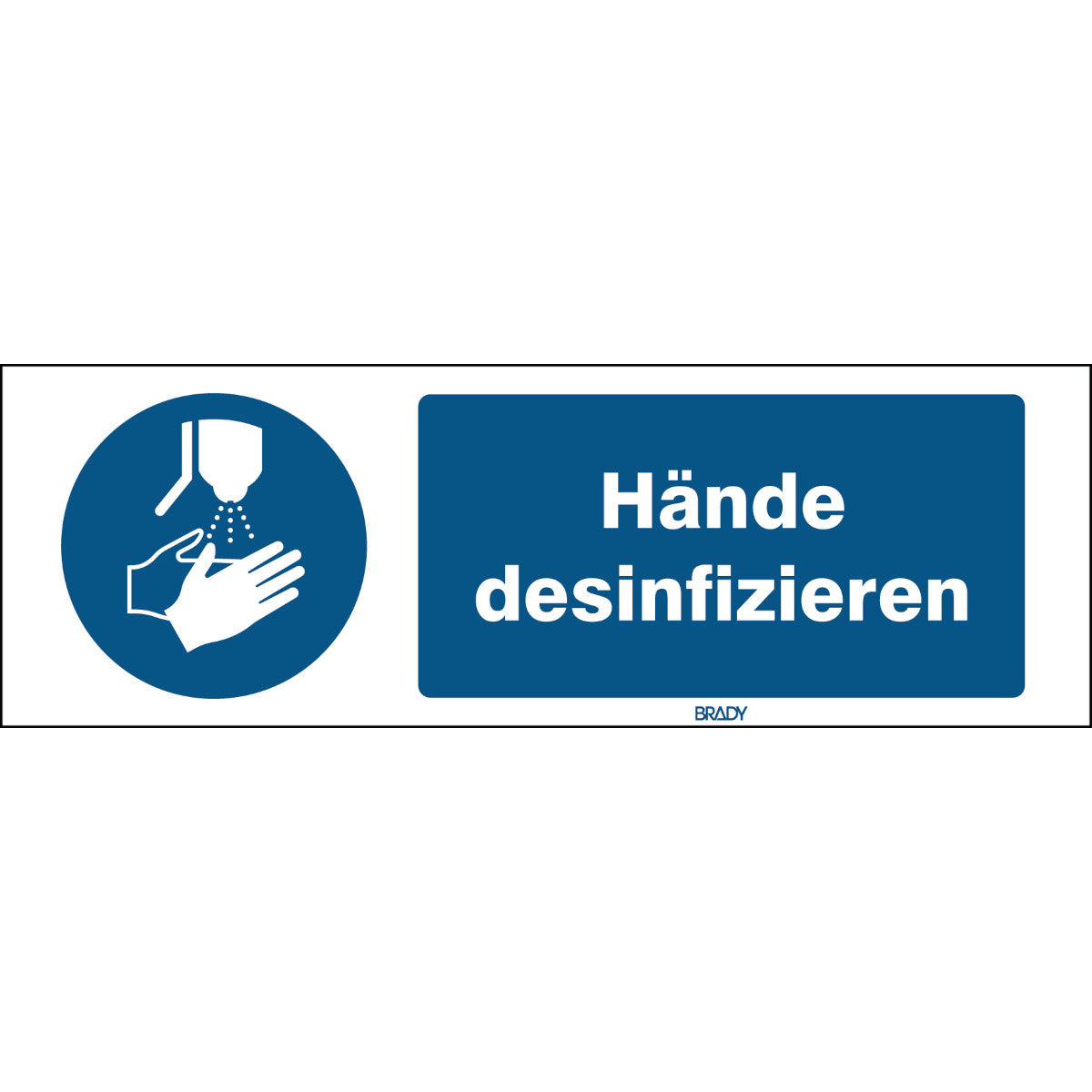 ISO-Sicherheitsschild - Hände desinfizieren