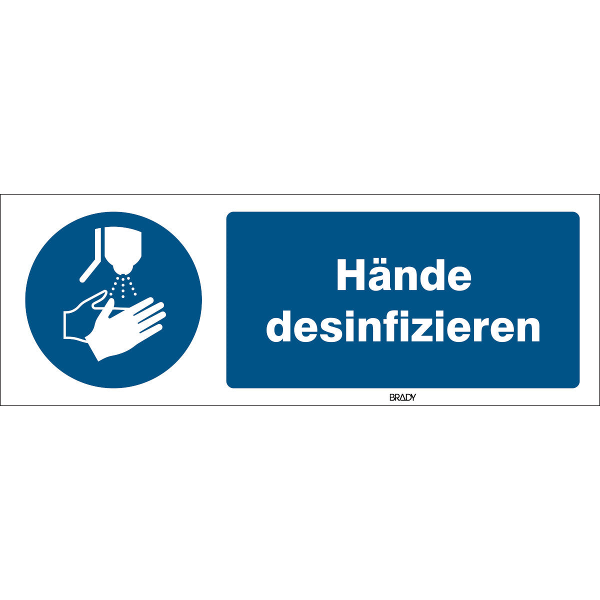 ISO-Sicherheitsschild - Hände desinfizieren
