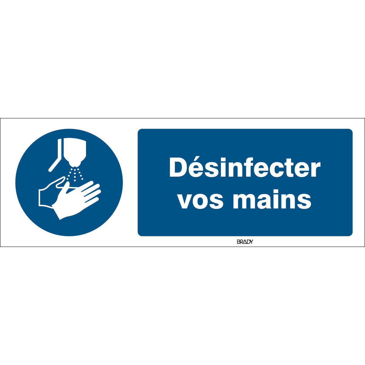 ISO-Sicherheitsschild - Hände desinfizieren