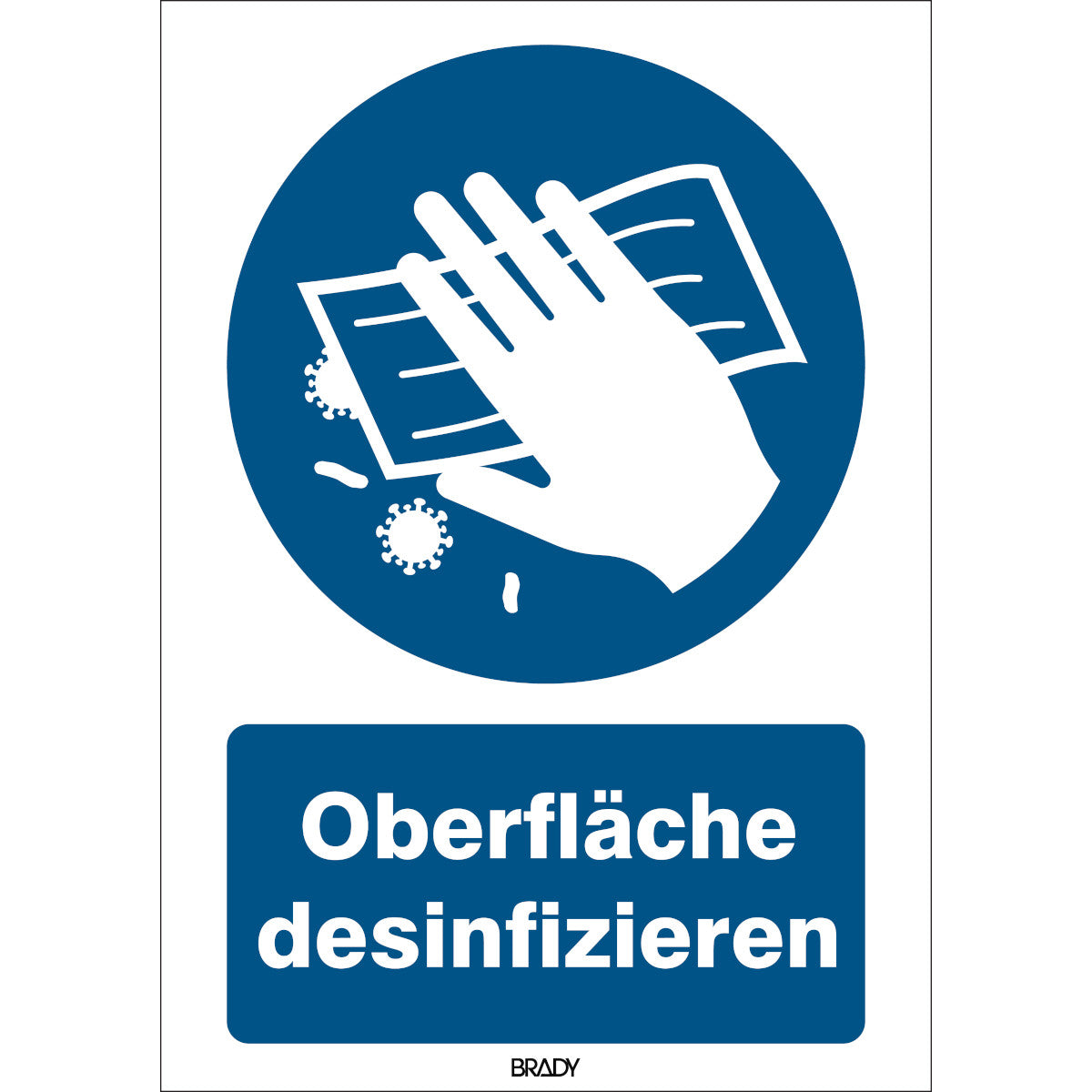 Signal de sécurité ISO - Désinfecter les surfaces