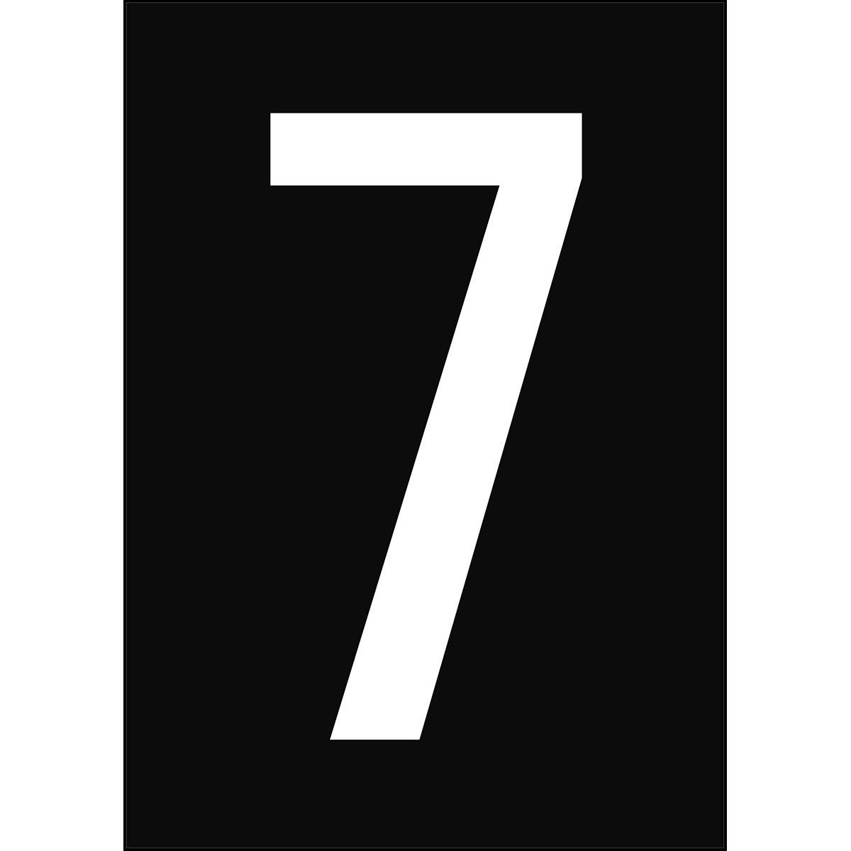 Zahlen & Buchstaben A4 - Schwarz/Weiss - 7 - B-7541 (Laminierter Polyester)