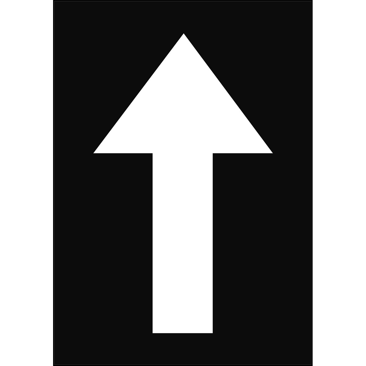 Numbers & Letters A4 - White/Black - Arrow - B-859 (Magnetic Foil)
