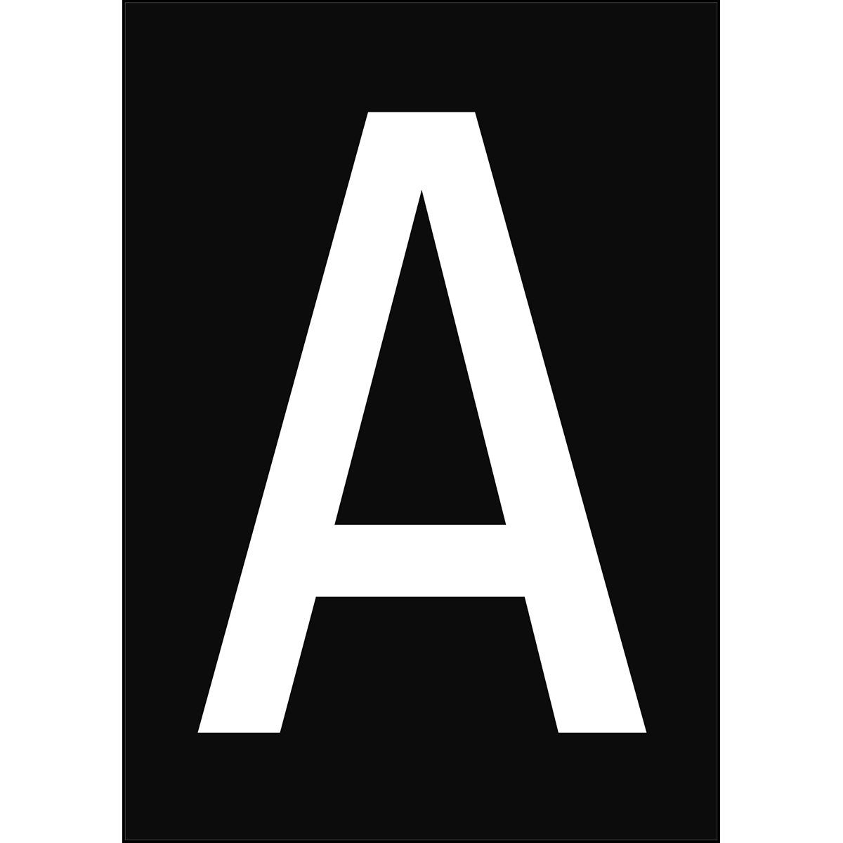 Numbers & Letters A4 - Black/White - A - B-859 (Magnetic Foil)