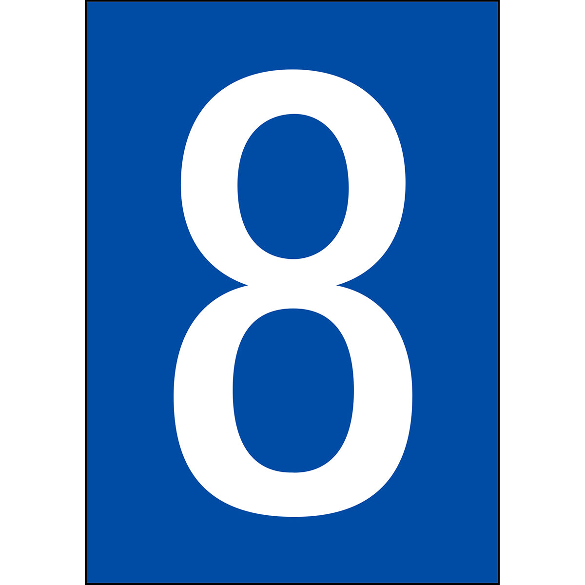 Numbers & Letters A4 - Black/White - 8 - B-7541 (Laminated Polyester)
