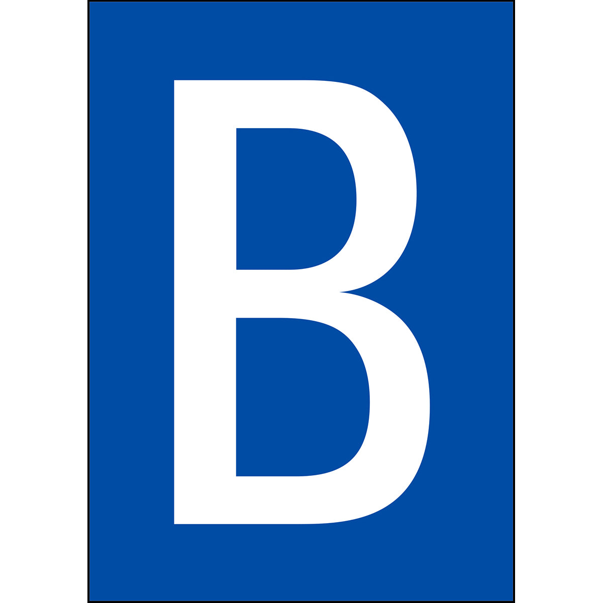 Zahlen & Buchstaben A4 - Schwarz/Weiss - B - B-859 (Magnetische Folie)
