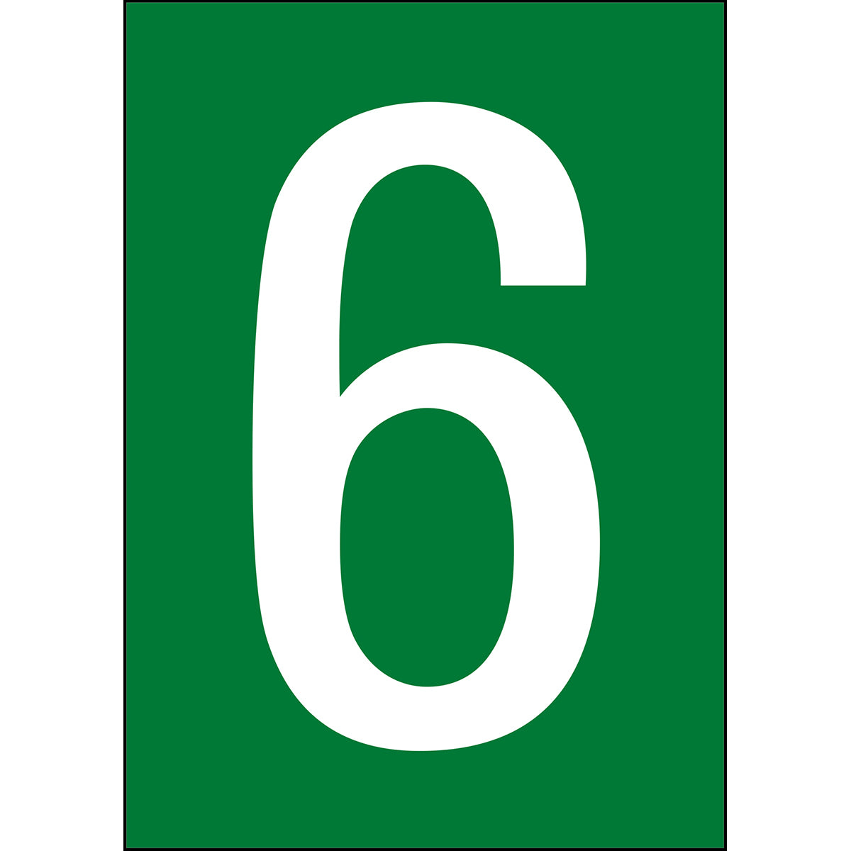 Numbers & Letters A4 - Green/White - 6 - B-859 (Magnetic Foil)