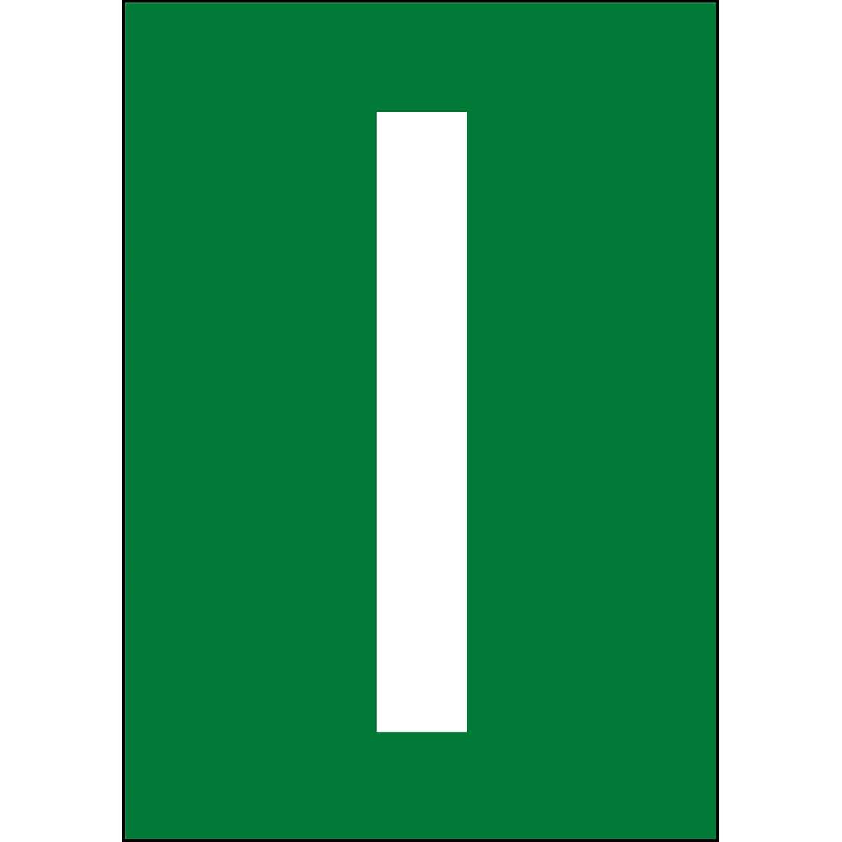 Chiffres et lettres A4 - Vert/Blanc - I - B-859 (Film magnétique)