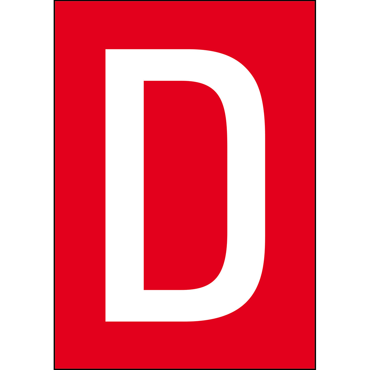 Numbers & Letters A4 - Red/White - D - B-859 (Magnetic Foil)