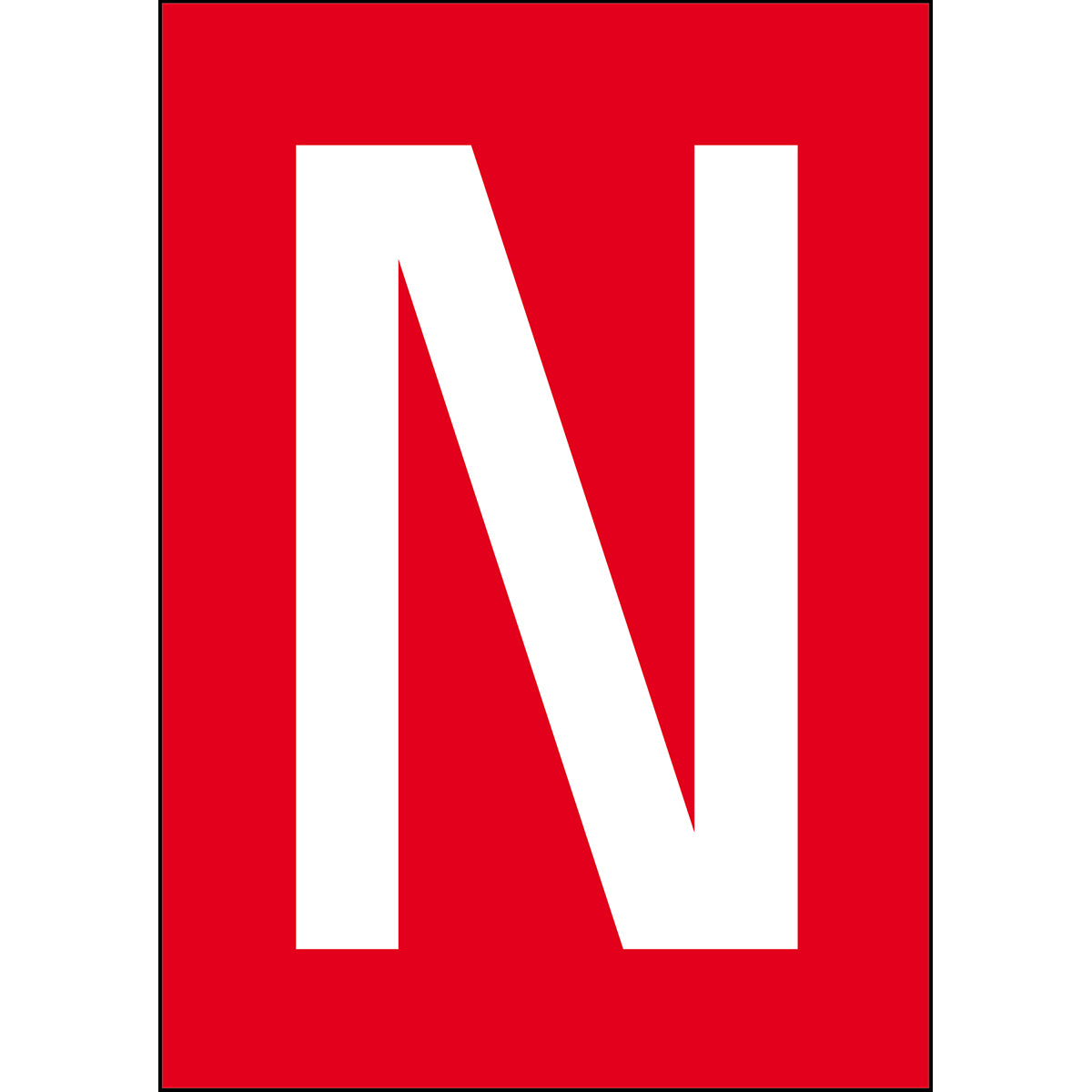 Numbers & Letters A4 - Red/White - N - B-859 (Magnetic Foil)