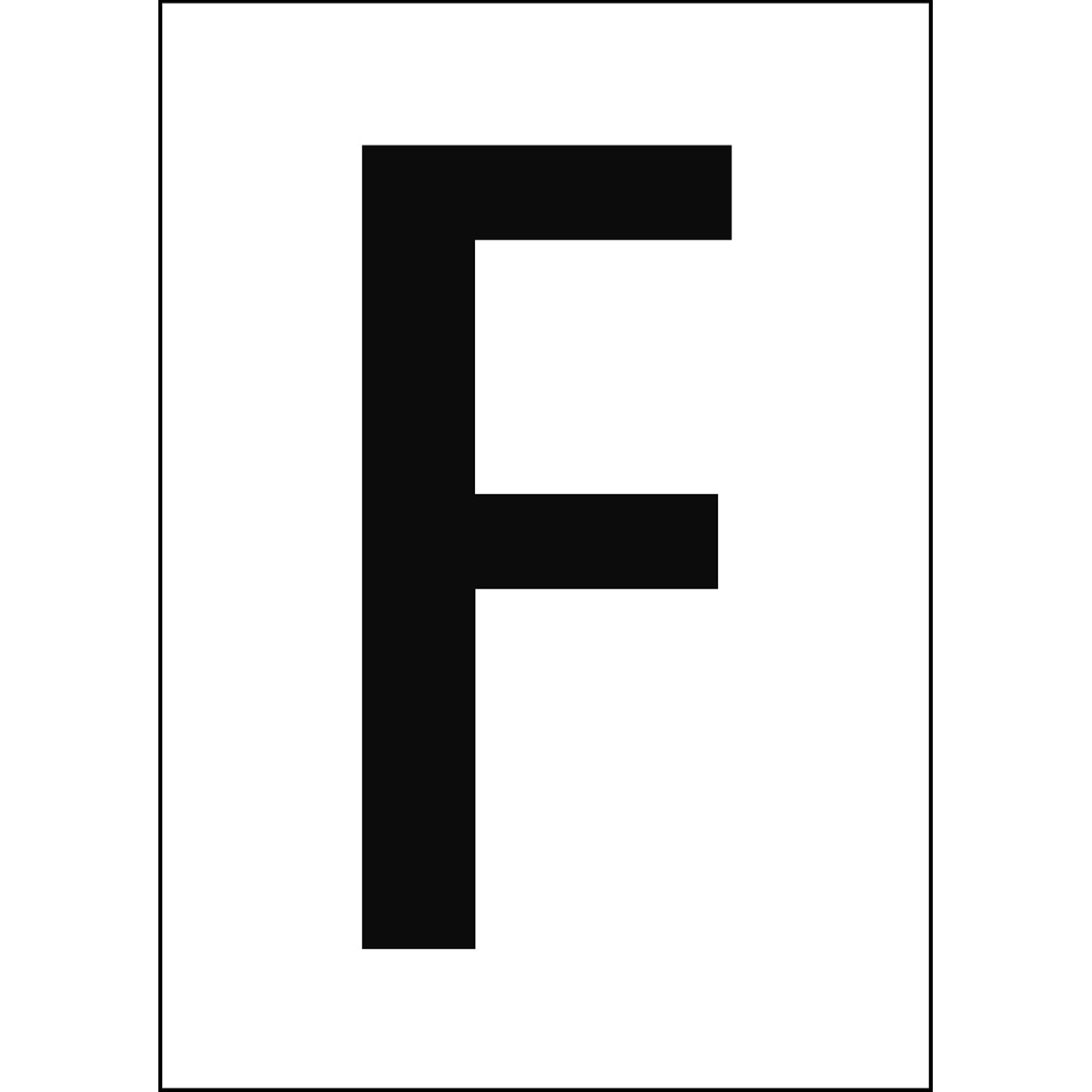 Chiffres et lettres A4 - Blanc/Noir - F - B-7541 (Polyester laminé)