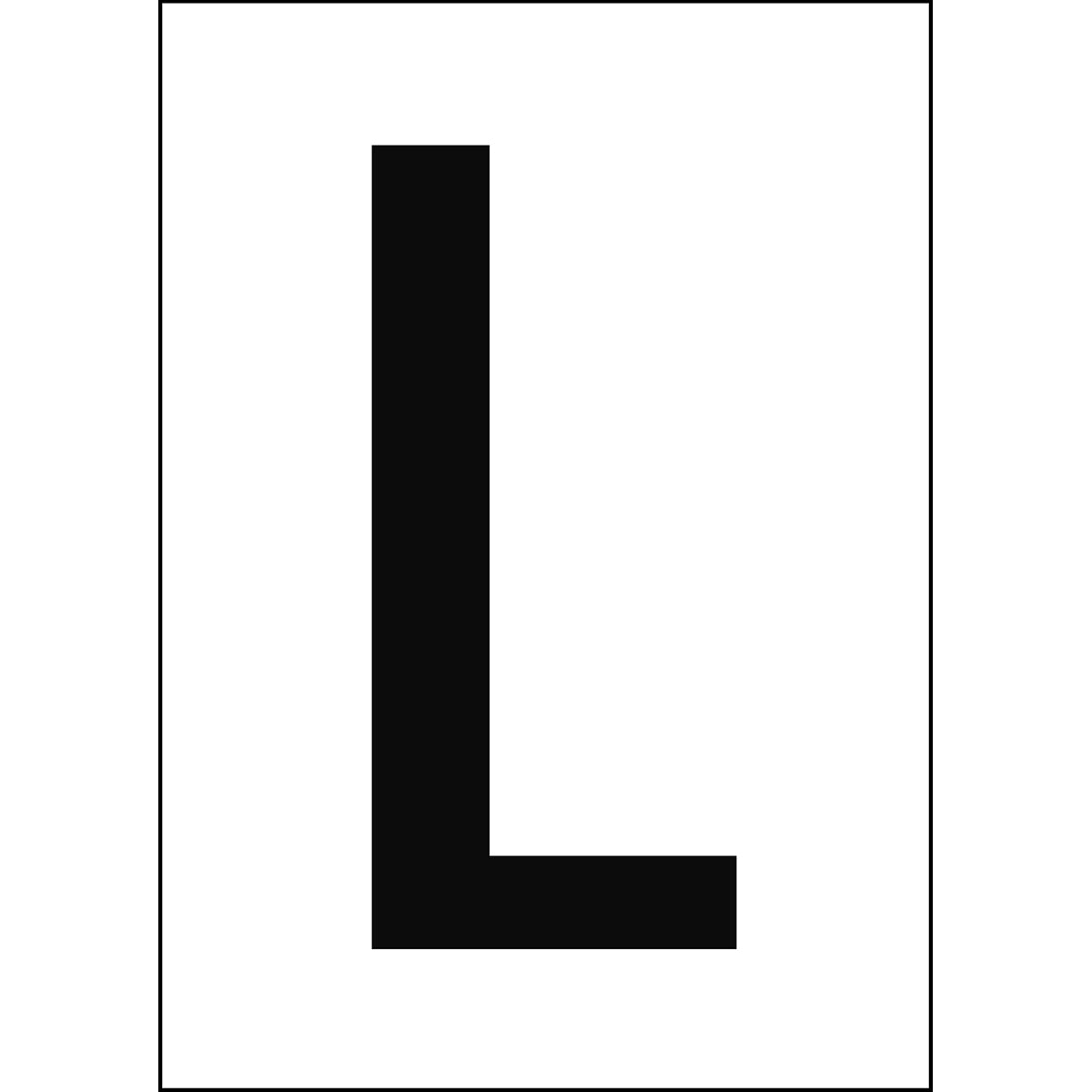 Numbers & Letters A4 - White/Black - L - B-7541 (Laminated Polyester)