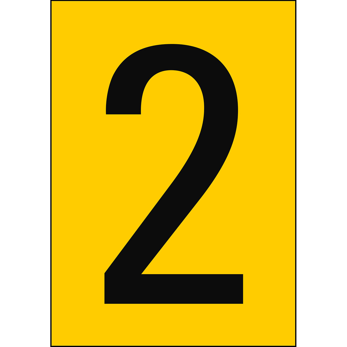 Numbers & Letters A4 - Yellow/Black - 2 - B-7527 (Polypropylene)