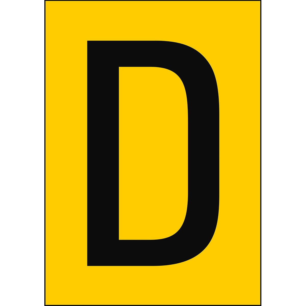 Zahlen & Buchstaben A4 - Gelb/Schwarz - D - B-7527 (Polyproylen)
