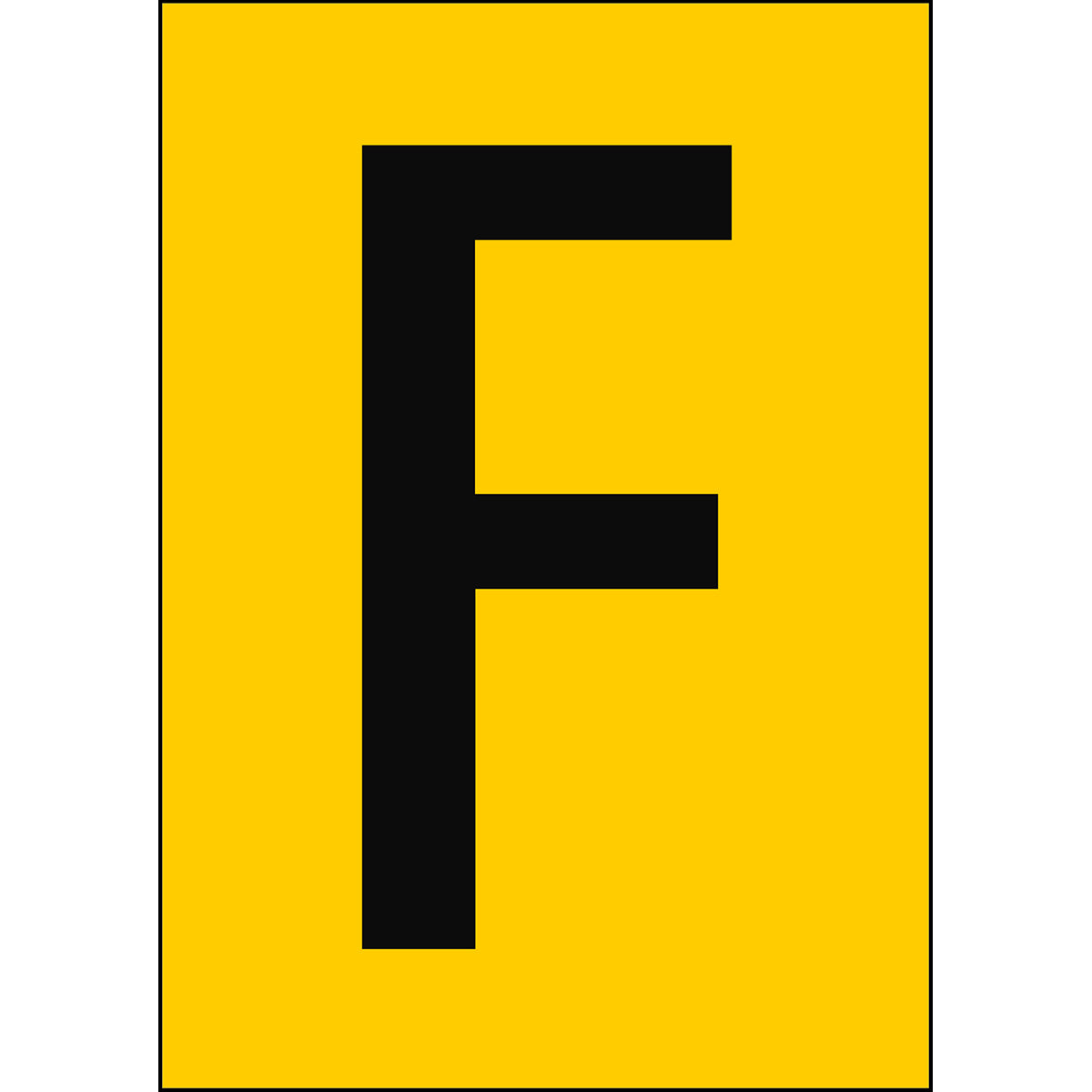 Chiffres et lettres A4 - Jaune/Noir - F - B-7527 (Polypropylène)