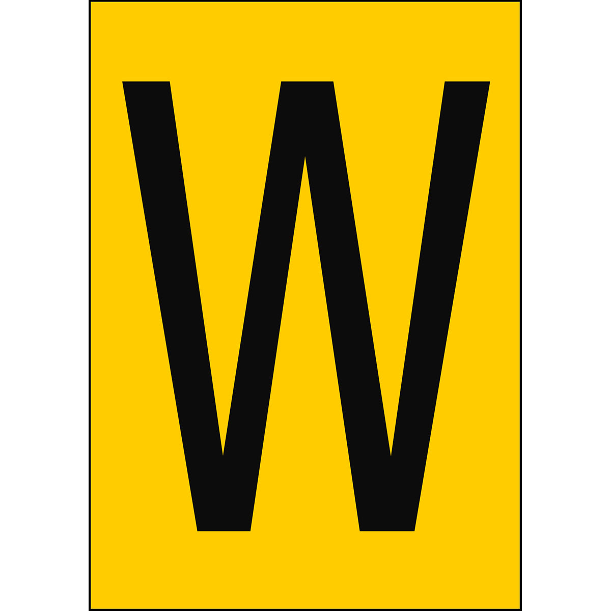 Numbers & Letters A4 - Yellow/Black - W - B-7541 (Laminated Polyester)