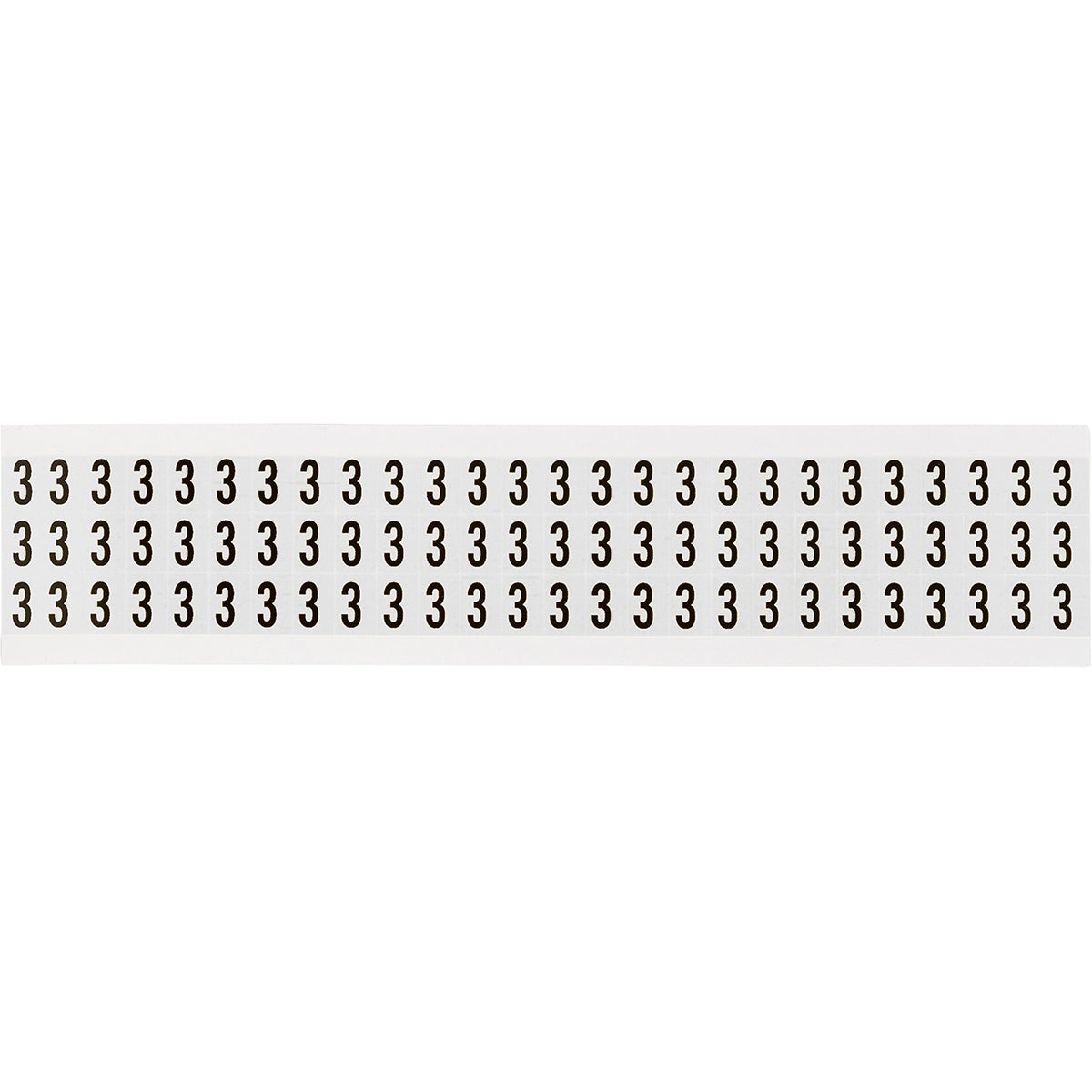 Zahlen & Buchstaben, B-499 (Nylongewebe), Weiß - 3 , 12,7 x 9,5 mm