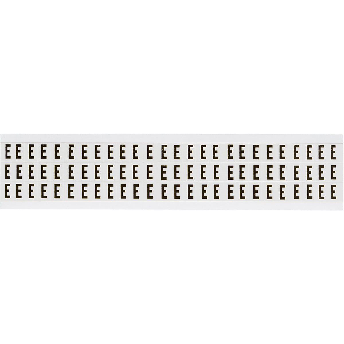 Zahlen & Buchstaben, B-499 (Nylongewebe), Weiß - E , 12,7 x 9,5 mm