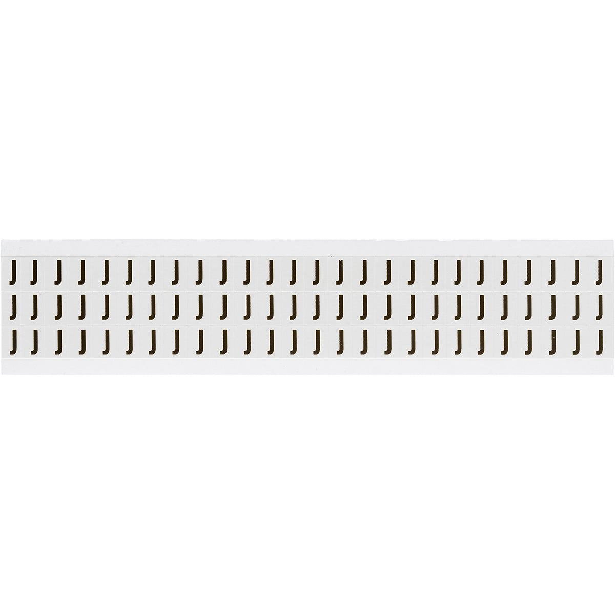 Zahlen & Buchstaben, B-499 (Nylongewebe), Weiß - J , 12,7 x 9,5 mm