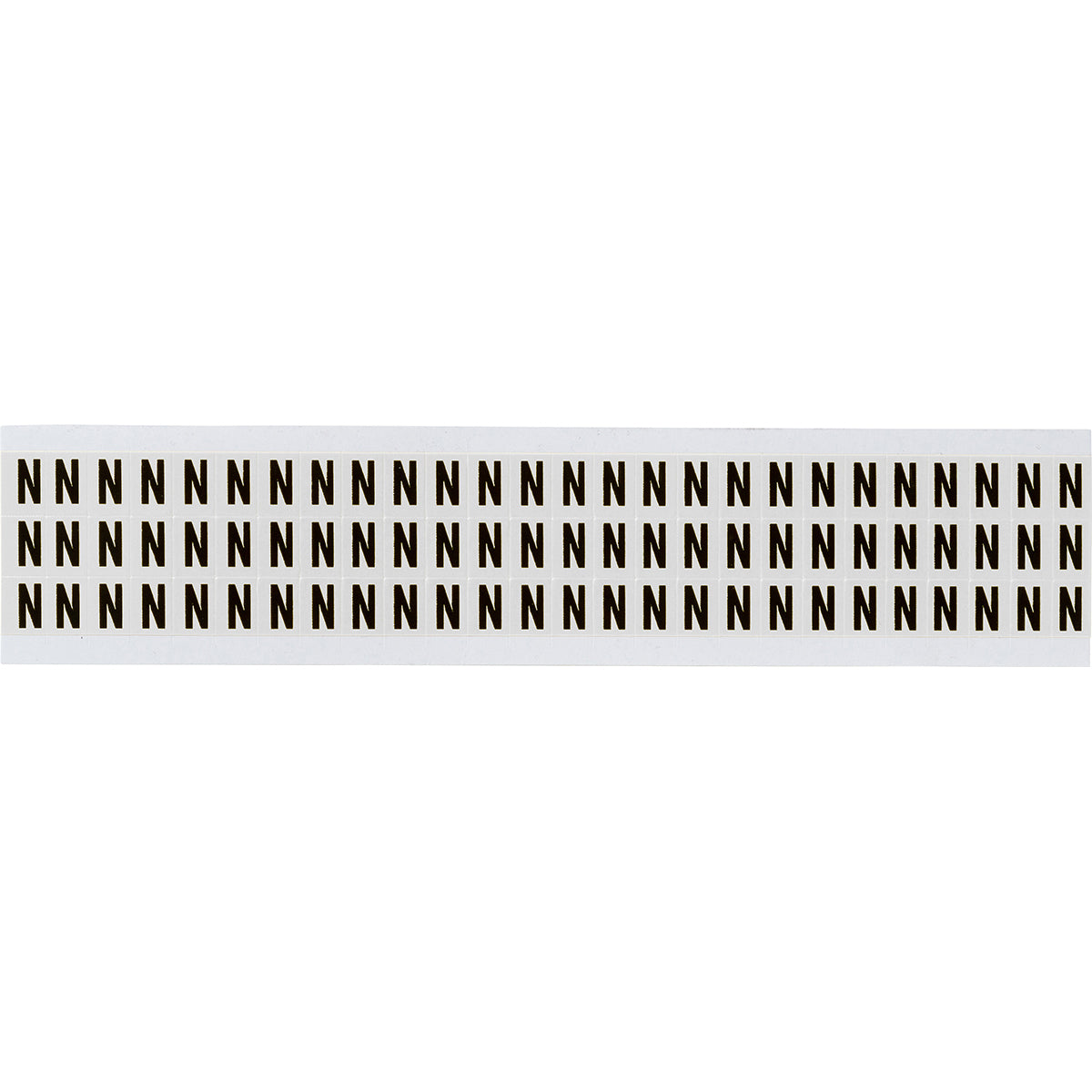 Zahlen & Buchstaben, B-499 (Nylongewebe), Weiß - N , 12,7 x 9,5 mm