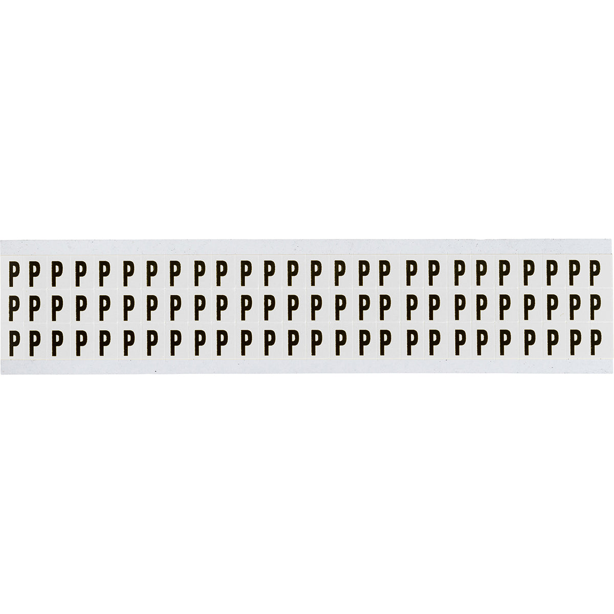 Zahlen & Buchstaben, B-499 (Nylongewebe), Weiß - P , 12,7 x 9,5 mm