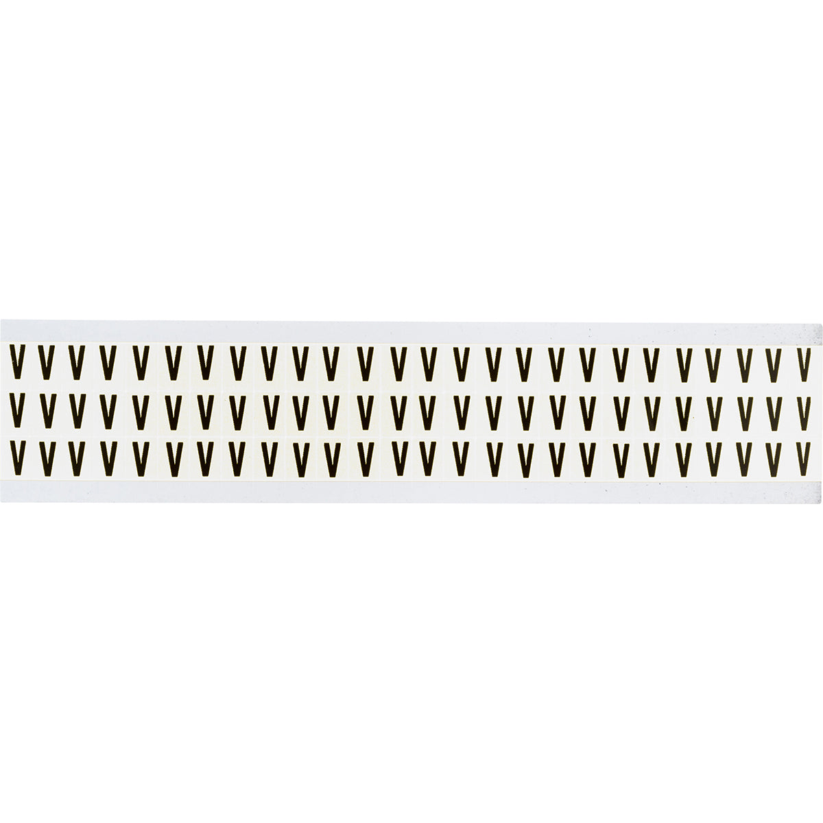 Zahlen & Buchstaben, B-499 (Nylongewebe), Weiß - V , 12,7 x 9,5 mm
