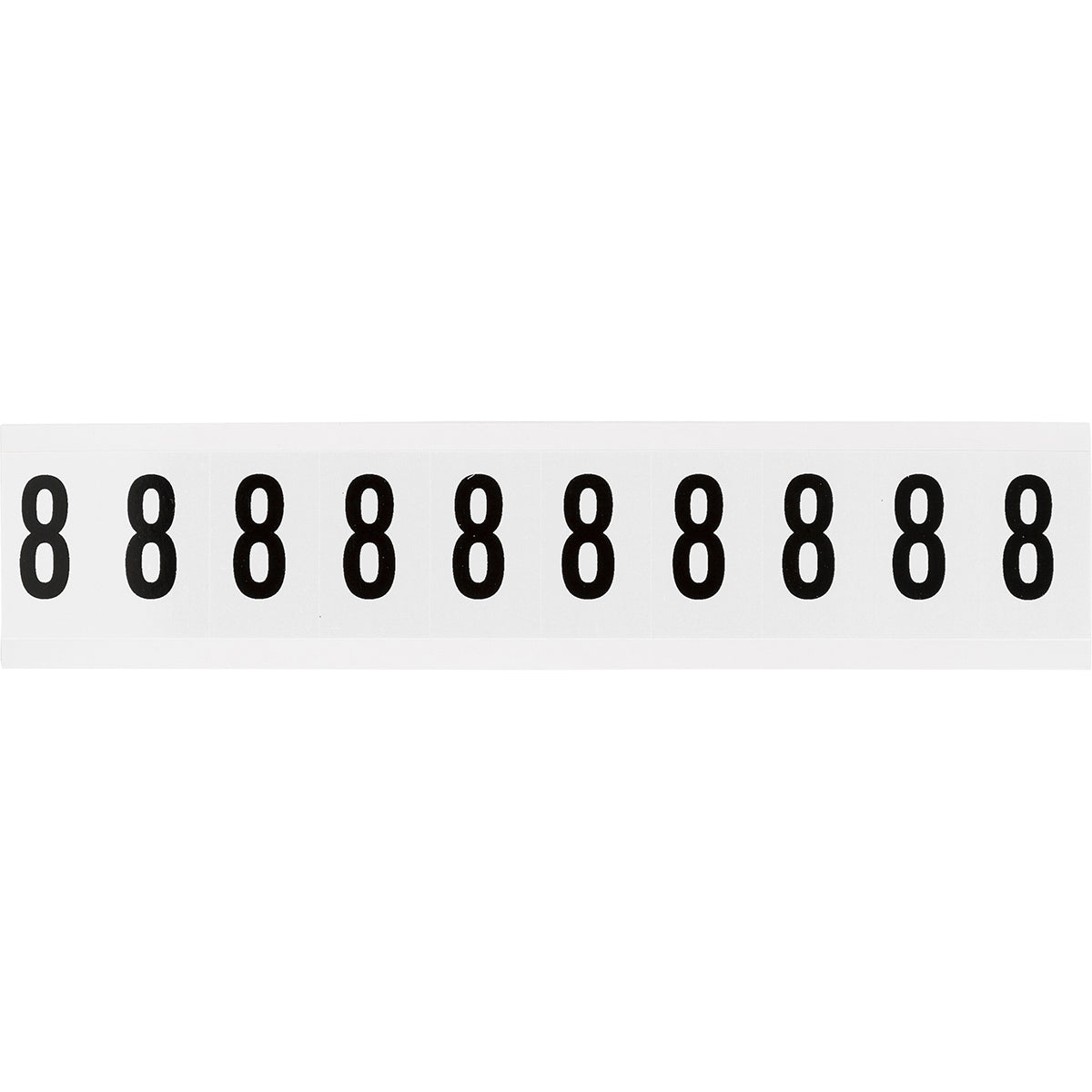 Zahlen & Buchstaben, B-499 (Nylongewebe), Weiß - 8 , 38 x 22 mm