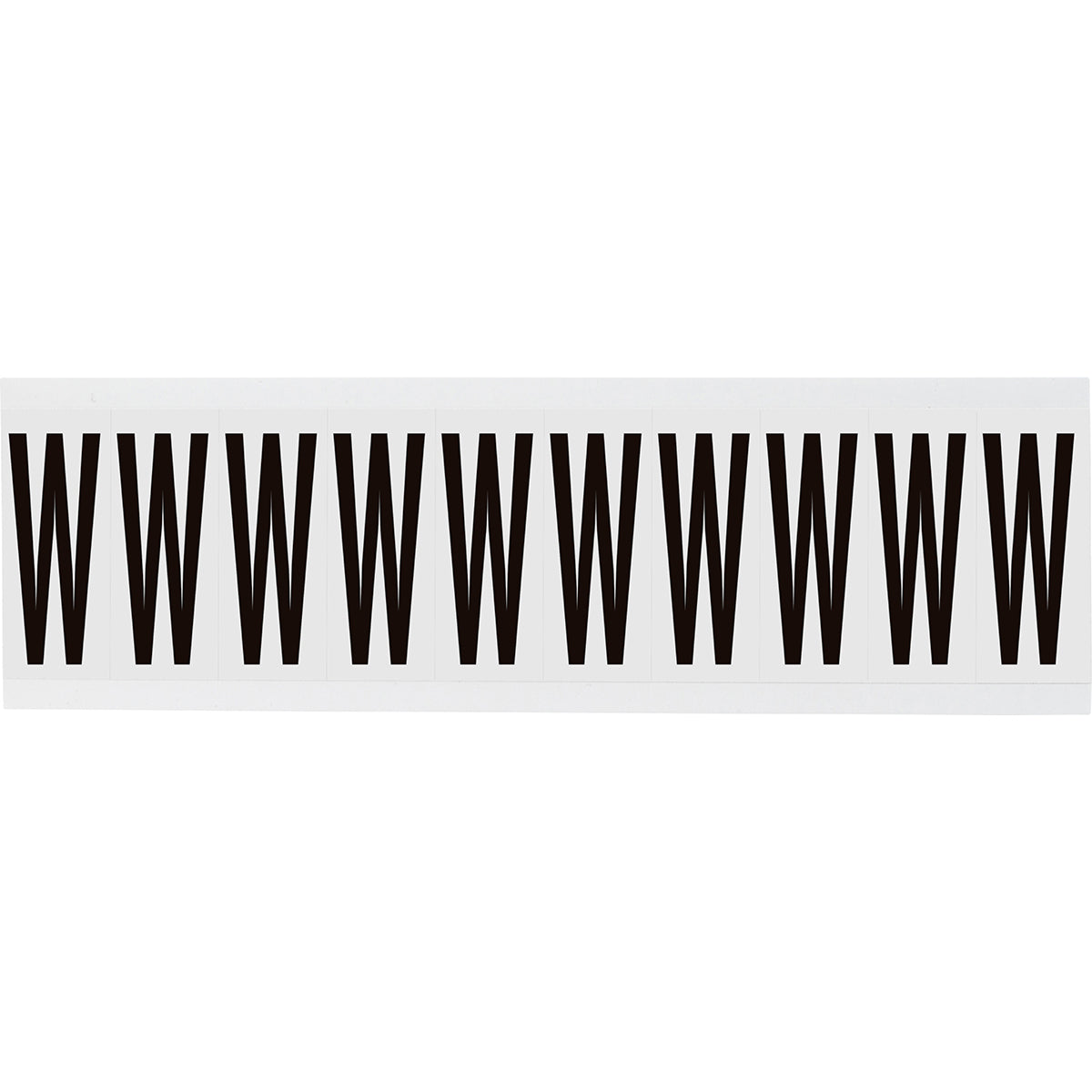 Zahlen & Buchstaben, B-499 (Nylongewebe), Weiß - W , 57 x 22 mm
