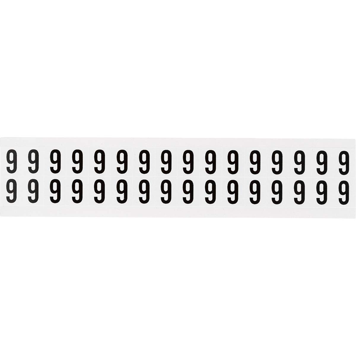 Zahlen & Buchstaben, B-499 (Nylongewebe), Weiß - 9 , 19 x 14 mm