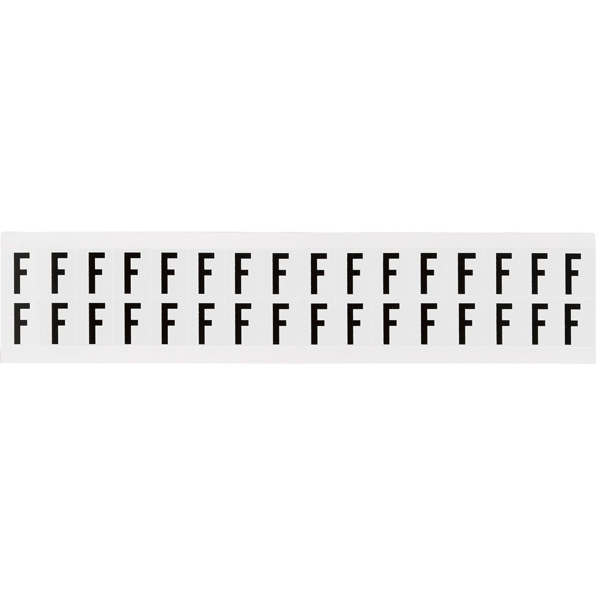 Zahlen & Buchstaben, B-499 (Nylongewebe), Weiß - F , 19 x 14 mm