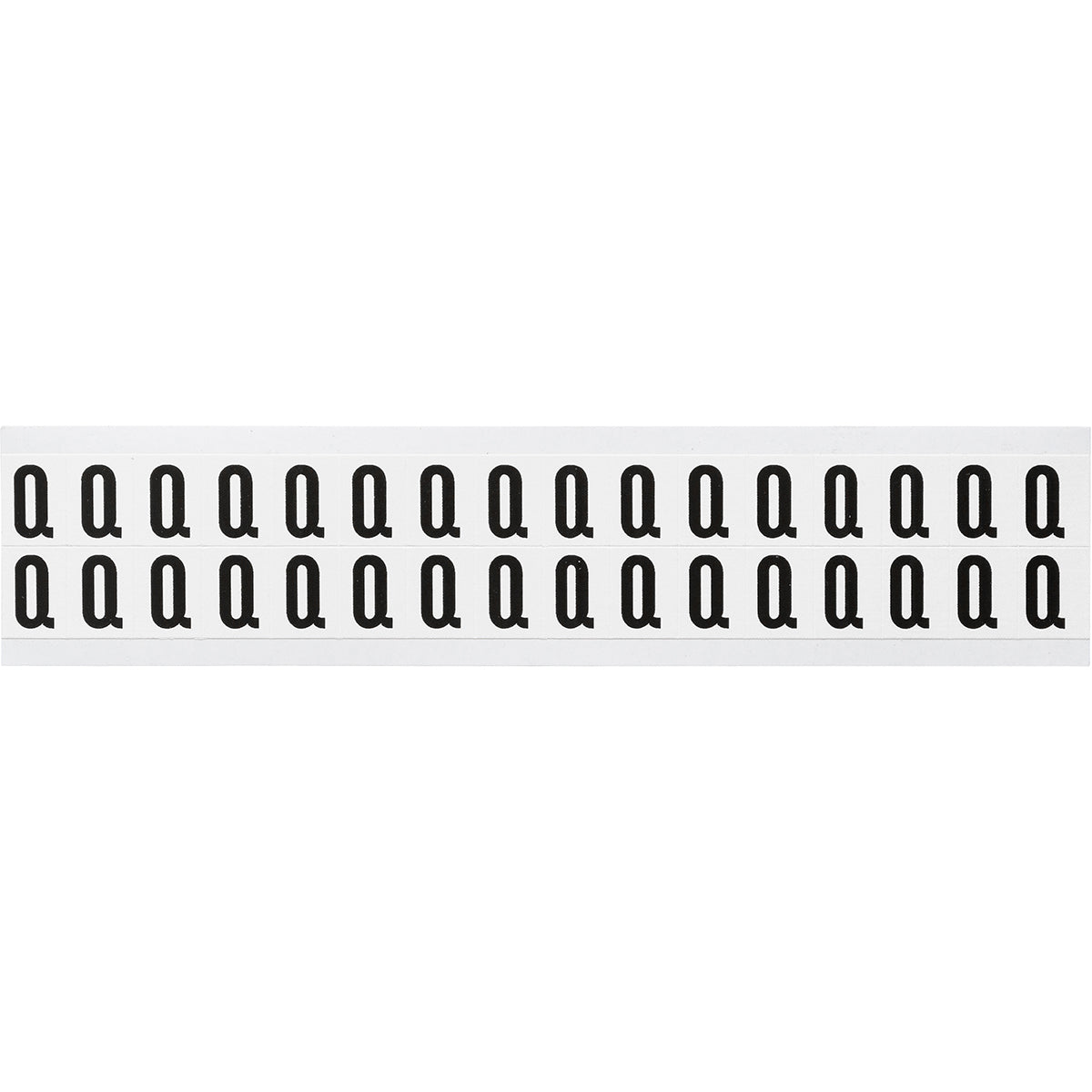 Zahlen & Buchstaben, B-499 (Nylongewebe), Weiß - Q , 19 x 14 mm