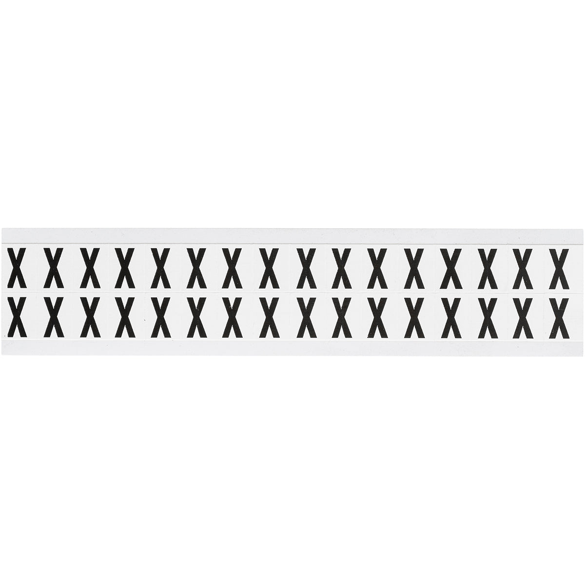Zahlen & Buchstaben, B-499 (Nylongewebe), Weiß - X , 19 x 14 mm