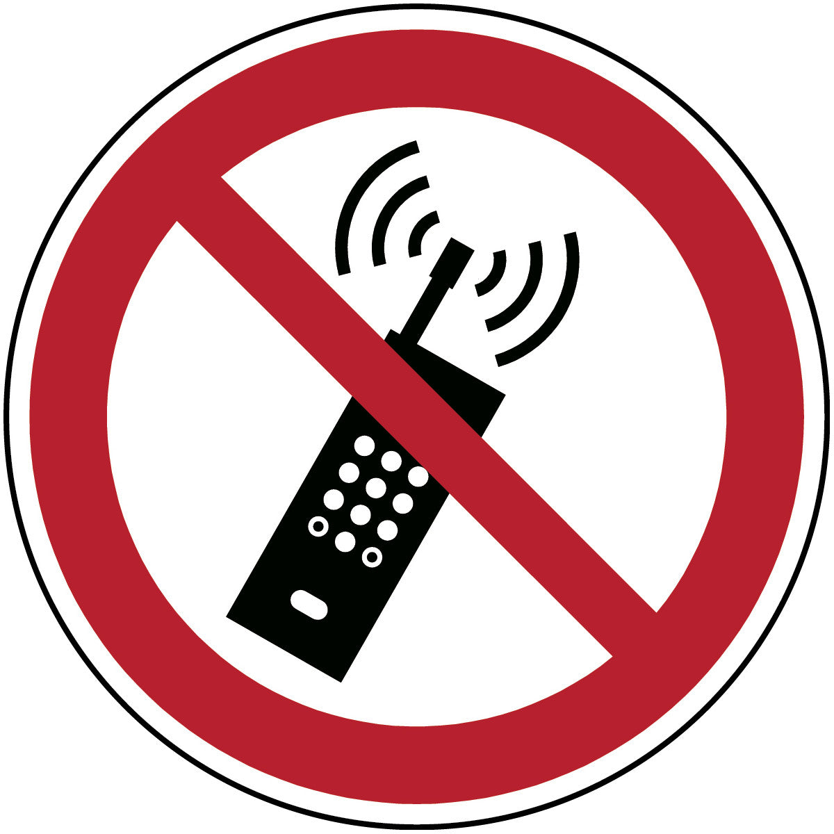 ISO Sicherheitskennzeichnung - Mobilfunk verboten