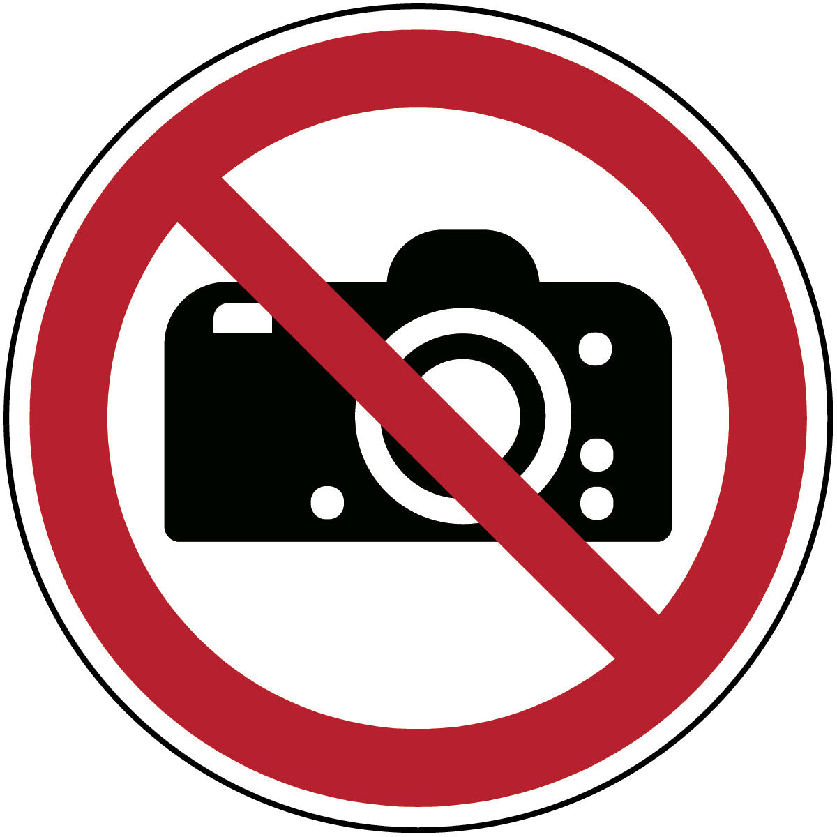 ISO safety sign - photography prohibited