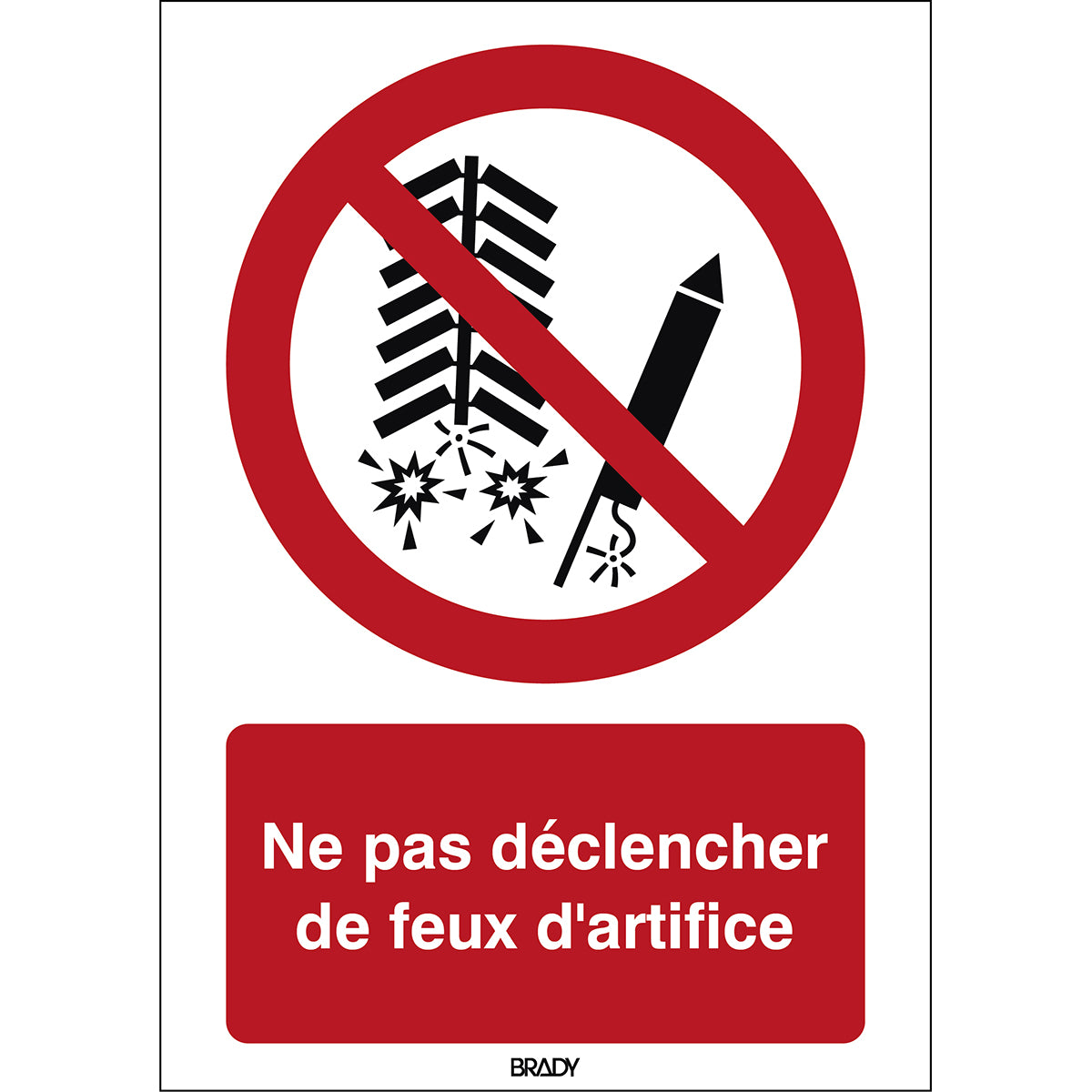 ISO-Sicherheitsschild – Feuerwerk verboten