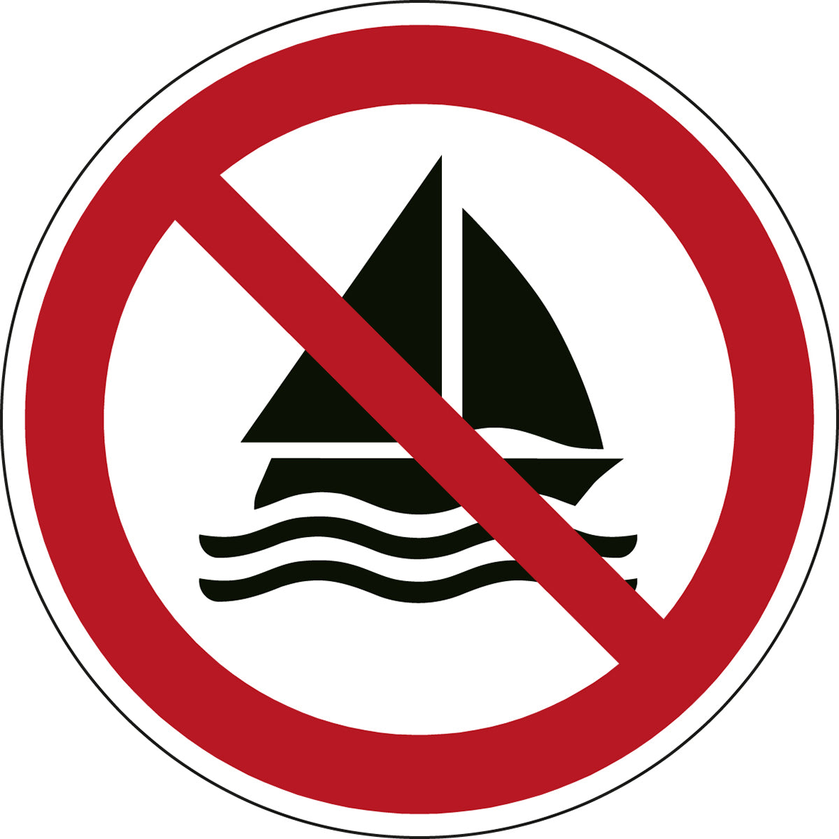 ISO Sicherheitskennzeichnung - Segeln verboten