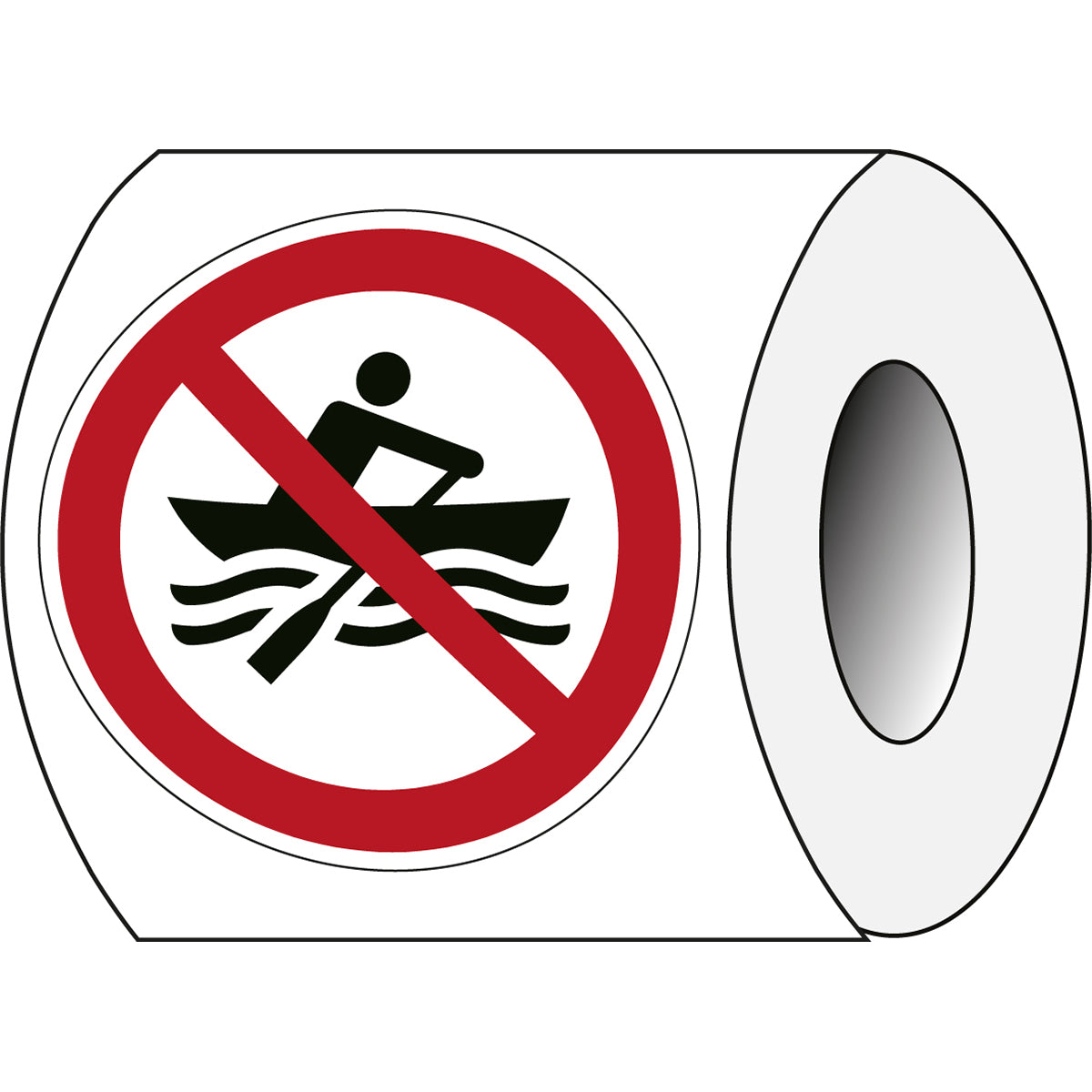 ISO Sicherheitskennzeichnung - Keine manuell angetriebenen Wasserfahrzeuge