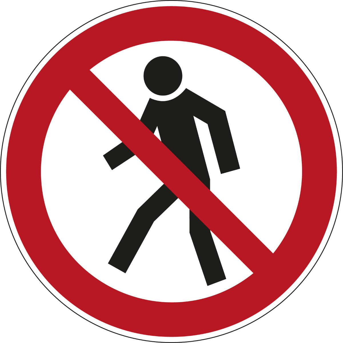 Verbotsschilder - Für Fußgänger verboten