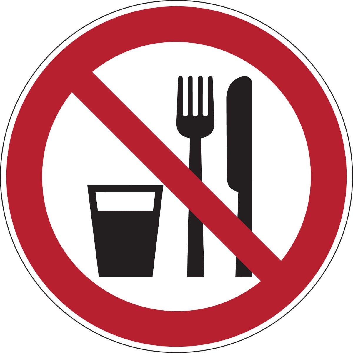 Verbotsschilder - Essen und Trinken verboten